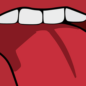 Illustration of tongue sticking out